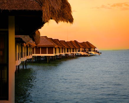 Golden Mediterranean Luxury Beach Resort With Sunset Views